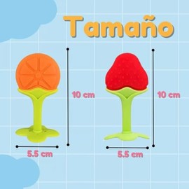 3 Mordederas Para Bebes Frutas Juguete con Diseño Frutal Mordedera con Textura para Comezón en Encías Mordedor para Niños Infantes y Bebes Alivia Dolores