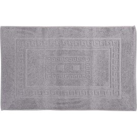 HomeLife Absorbent Bath Mat, 45 x 60 cm (2 Pieces) Made in Italy | Absorbent Shower Mat, Washable in Cotton, Bathroom Mat, Without Non-Slip | Modern Bathroom Rugs | Bathroom Rug Grey