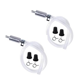 VeehLyfe - Juego de 2 mangueras de purga de freno, kit de purga de freno de motocicleta con 6 tapas de boquilla y abrazadera, herramientas de purga de tubo de válvula de retención unidireccional para