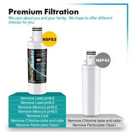 ICEPURE PLUS ADQ747935 NSF 53&42 Certified Replacement for LG LT1000P MDJ64844601, Kenmore Elite 9980, LT1000PC ADQ74793501 LT1000 RWF4700A RWF4700AB Refrigerator Water and LT120F Air Filter,2Combo
