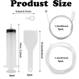 5PCS Fridge Drain Hole Cleaning Tool, Water Pipe Tools Refrigerator Accessories, Reusable Refrigerator Dredging Kit, Overlength Cleaning Brush Set, Used for Refrigerator Cleaning ﻿