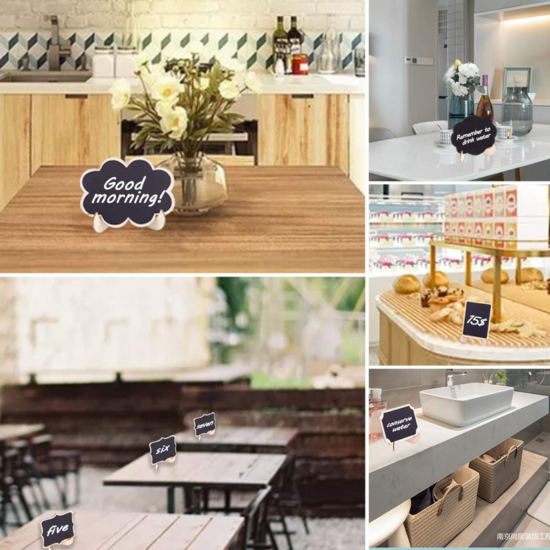 Swpeet 30Pcs Mini Chalkboards Signs with Liquid Chalk Markers and