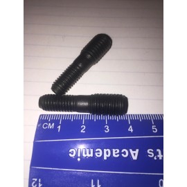 Florida Metrics 10 M10 - 1.50 / M 8 - 1.25 x 38mm Double End Step Studs, Steel Plain