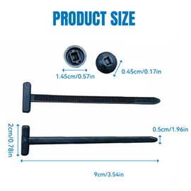 Nylon Universal Cable Tie Buckle,Heavy Duty Self-Locking Zip Ties Holder Clip, Multipurpose for Automotive Repair, DIY Projects & Daily Use, Secure Fastening for Wires, Cables,Car Organizing (50pcs)