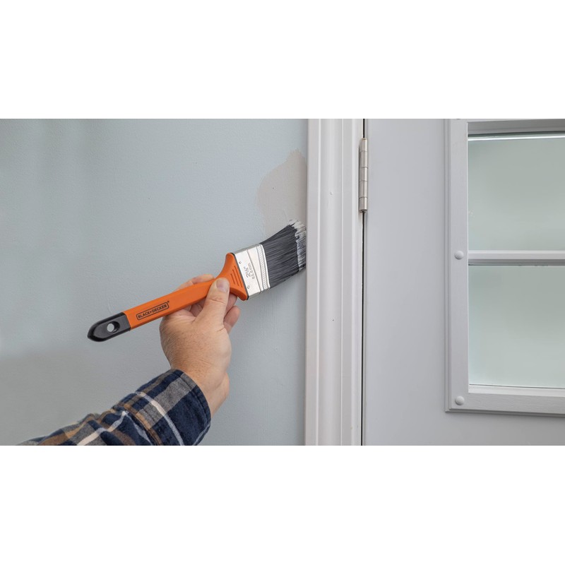 Black+Decker 3-Inch Performance TPR Angle Paint Brush - Durable Bristles