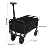 Unbranded Folding Utility Wagon, Metal Frame, Adjustable Handle, Heavy-Duty, Collapsible