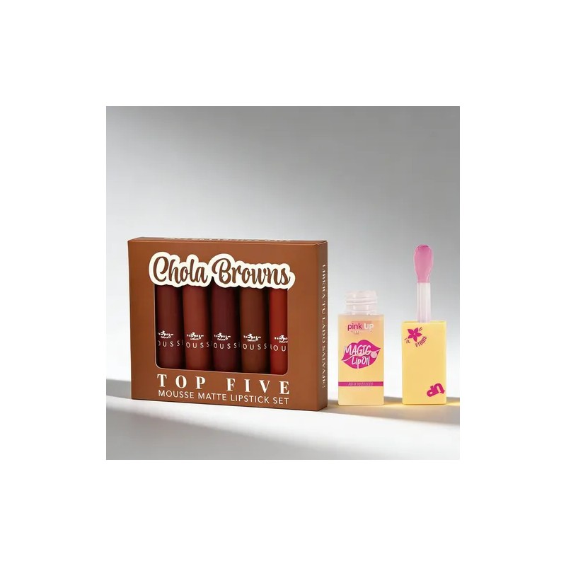 Chola Browns Italia Deluxe Matte + 1 Magic Pinkup Labial