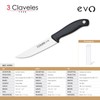 3 CLAVELES CUCHILLO COCINA Evo PL. 13,5 cm - 5,5"