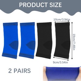 Domicubes 2 Pcs Ankle Support Brace, Breathable Elastic Child Ankle Strap Compression Socks Foot Wrap Protector Sleeve, Ankle Guard for 5-12 Years Kids Blue Black, One Size