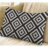 EKOBLA Black and White Accent Throw Pillow Covers Repeating Pattern