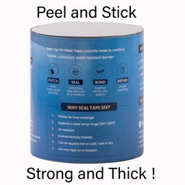 Best Premium Clear Patch and Seal Tape - Seal Tape Six 4 inch x 5 Foot roll - Protect and Seal Tape (2 per Pack)
