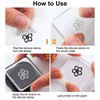 GLOBLELAND ATC Frames Silicone Clear Stamps Artist Trading Card Transparent