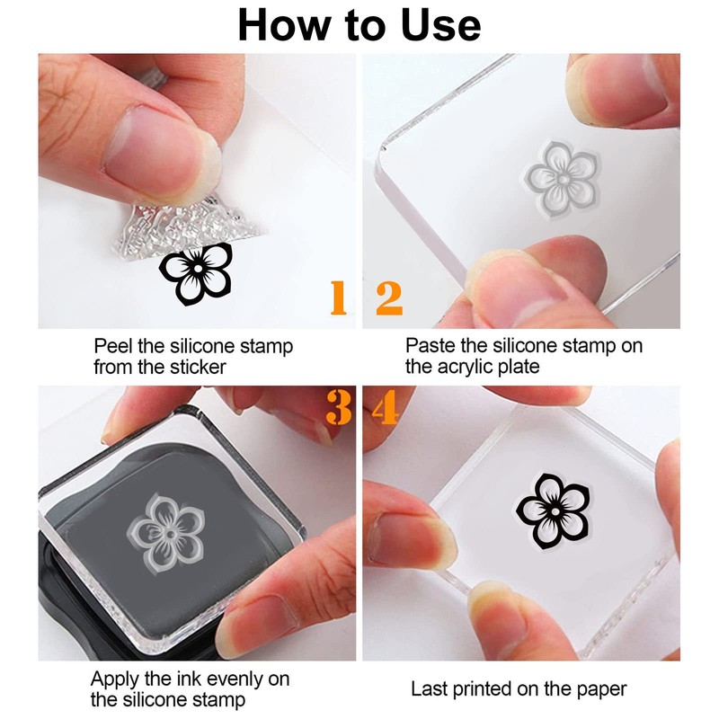GLOBLELAND ATC Frames Silicone Clear Stamps Artist Trading Card Transparent