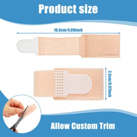 YBEATY 8 PCS Hammer Toe Corrector Hammertoe Straightener Broken Toe Wrap Reusable Fabric Buddy Wraps Protect and Straighten Wraps Hammertoes for Women Men Crooked Curled Bent Toes Keep In Place