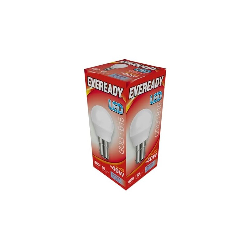 Eveready 6w (=40w) LED Golf Ball Lamp - Small Bayonet