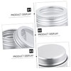 FRCOLOR 15pcs Window Threaded Aluminum Box Round Clear Window Tin