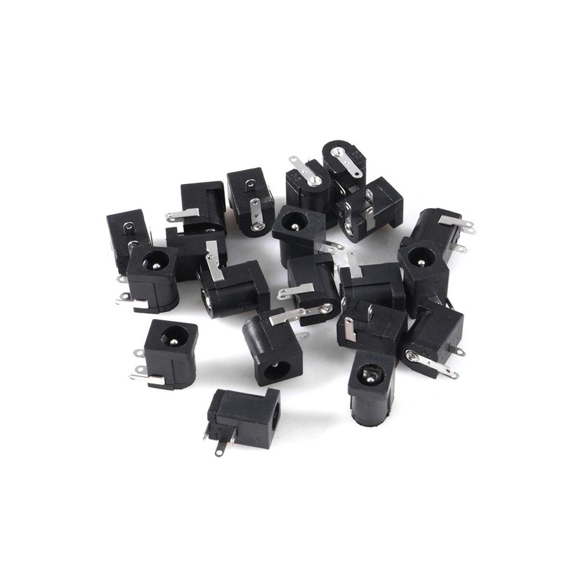 AiTrip 20pcs 3 Pin DC Power Connector PCB Mount Female