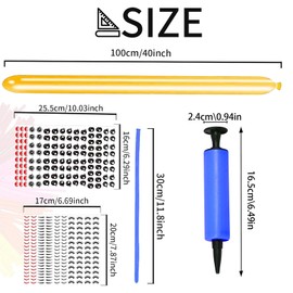 Pack of 100 Modelling Balloons, 260Q Magic Animals Balloons with Large Pump and 2 Emoji Stickers, for Birthday, Wedding, Bachlorette, Fiesta, Activity, Clown Decoration