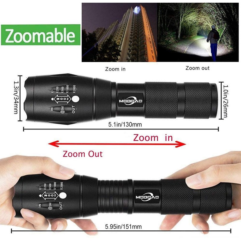 Tactical Flashlights 5 Pack Light Torch Flashlight Brightest LED Flashlight