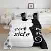 Erosebridal Cat Side & My Side Twin Bedding Set -