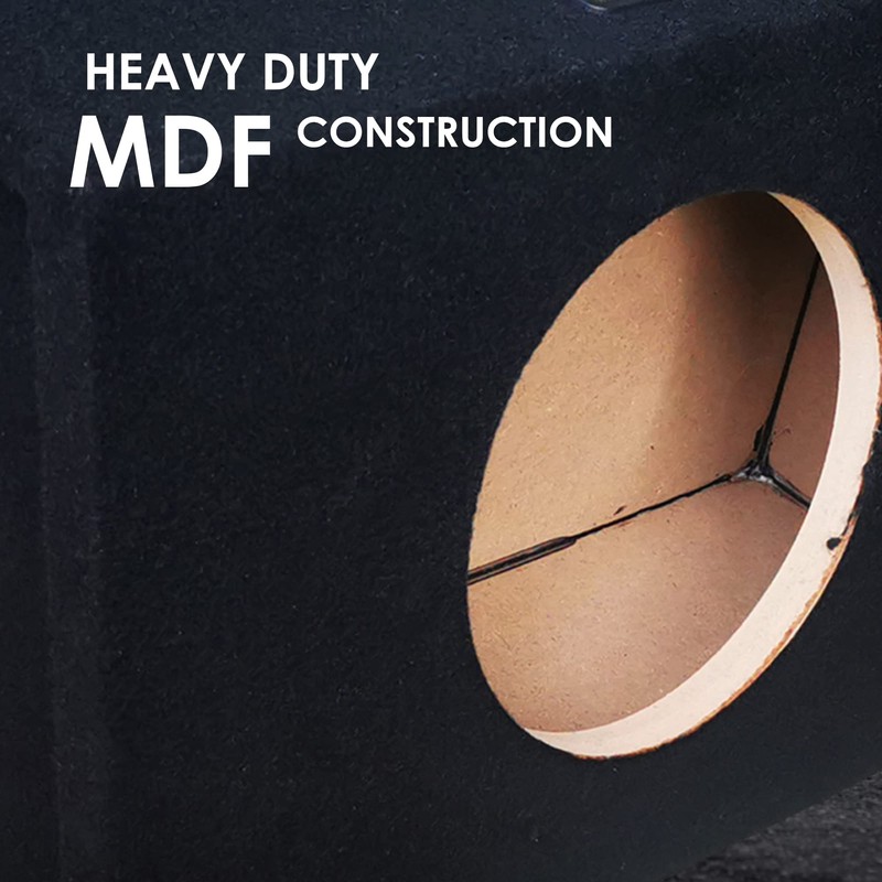 Audiotek CA-10SME 10" inch Single Angle Sealed Hatchback Box Sub