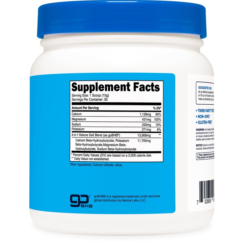 Nutricost Keto BHB Exogenous Ketones 4-in-1 (30 Servings) 12g Beta-Hydroxybutyrate