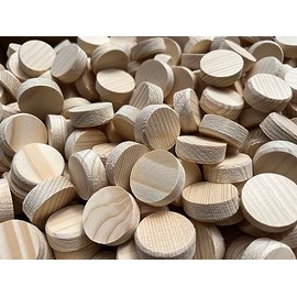 Tolux Wooden Plugs 35 mm, Wood Screw cover, wooden caps for sealing knot, drill holes and wood defects. Size 35 x 9 mm, 10 pcs