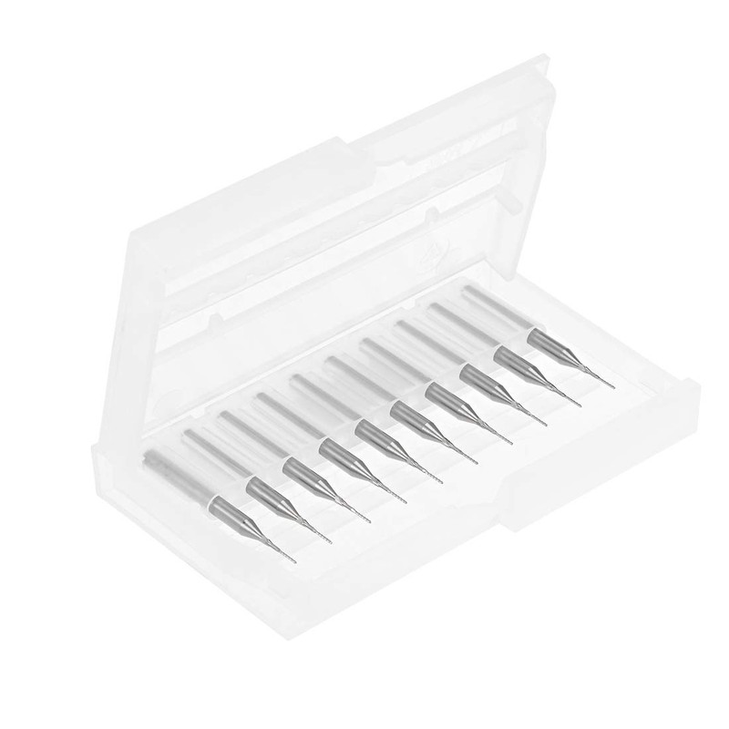 uxcell 10Pcs 0.5mm Carbide End Mill Engraving Milling Cutter CNC