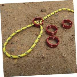 Sosoport 32pcs Aluminium Alloy Rope Fasteners Anti- Guyline Runners for Tents Camping Hiking Design Compatible Ropes Outdoor Accessories Red