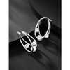 Aheli 925 Sterling Silver Oxidised Anti Tarnish Small Hoop Pearl