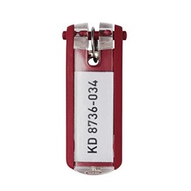Durable Key Clip Red Pack of 6