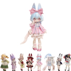 GNATAPIAY BJD Doll Blind Box with Outdoor Bag for Display,BJD Doll with Keychian Bag for Backpack,Cute 1/12 BJD Doll Collectable Dress Up Doll for Girls Birthday Party Gift (Cute Girl-1pack)