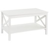 ClosetMaid 3930 X-Frame Design Coffee Table with Shelf, White Wood