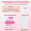 Sethexy Long Coffin Pink False Nails Handmade Rhinestones Glitter Luxury