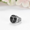 JewelryWe Men's Christian Jesus Cross Ring 316L Stainless Steel Catholic