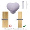 6Pcs Furniture Ceramic Knobs Heart Shape Ceramic Cupboard Drawer Knobs