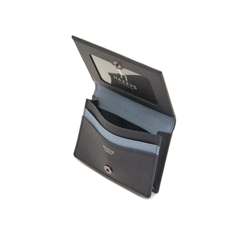 Hazzys (대구신세계)네이비 가죽 라인배색 카드지갑 HJHO5E602N3 (Daegu Shinsegae) Navy Leather
