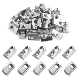 Pack of 33 T-Slot Nuts M8 with Ball, Carbon Steel Sliding Nut with Spring Ball, T Nuts Set for Aluminium Profile Extrusion Slot, 8 T Slot Blocks Screws for 40 Series Aluminium Profile