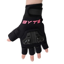 Byte XR LEFT HAND HOCKEY KNUCKLE GLOVE BLACK PINK (EXTRA SMALL)