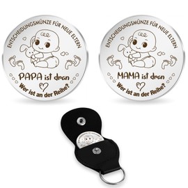 A Little Hug Gift Expectant Dad Gift Pregnancy Gift Expectant Mum Gift Expectant Parents Expectant Mothers Gift Thanksgiving Christmas New Year Valentine's Day, 1 decision coin for new parents mum is