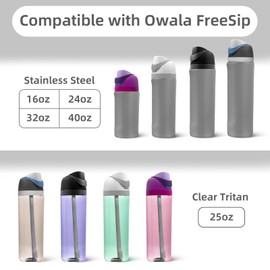 2 Pack Replacement Cap for Owala Freesip，One Button Top Lid Compatible with Owala Water Bottles 16oz 24oz 32oz 40oz, BPA-Free, Leakproof, Dishwasher Safe Accessory (Black)