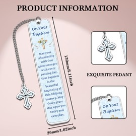 Baptism Bookmark Gifts for Girl Boys, Adult Baptism Gifts for Men Women, Catholic Baptismal Gift, Baptisms Favors, Baby Shower Christening Gift, Religious Bible Bookmark for Christian Women Men Teens