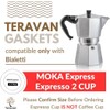 Teravan - Juntas de silicona compatibles con Bialetti Moka Express,
