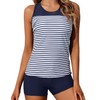Yonique Tankini Trajes de baño para mujer con pantalones cortos,