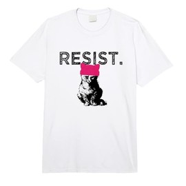 Feminist Resist T-Shirt Pussyhat Pink Hat Cat Lady Comfort Colors Adult Heavyweight T-Shirt