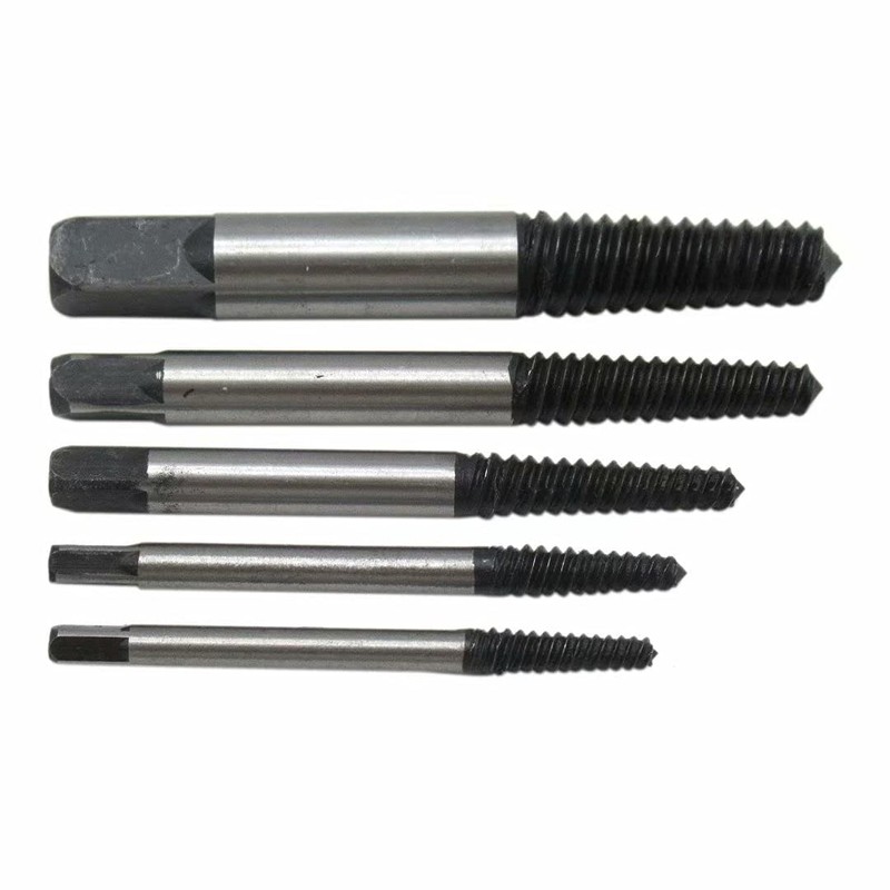 New 5Pcs Screw Extractor Easy Out Set Drill Bits Guide