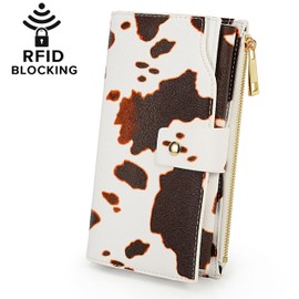 YALUXE Women's Vegan Leather Wallet RFID Blocking Multi Card Holder with Cell Phone Pocket Mothers Day Gifts