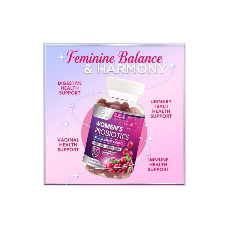 Hello Lovely! Hello Lovely Gomitas Probi?ticas con Ar?ndano para Mujeres: