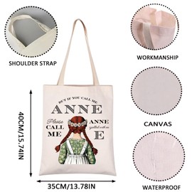 Green G Canvas Tote Bag Literature Novelist Gift Book Lovers Gift Anne Novel Inspired Gift (CALL ME tote CA)