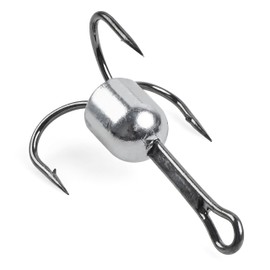 Snagging Hooks Weighted Treble Hooks - 4PCS/8PCS Sharp Treble Fishing Hooks with Weight for Bass Salmon Gator (8pcs, 5/0)